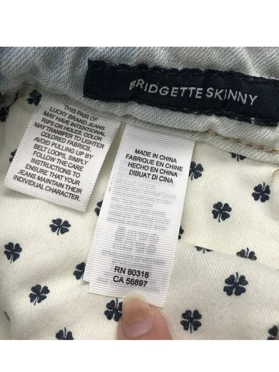 Lucky Brand Womens Bridgette Skinny Jeans Pants Denim Light Blue Size 0/25 - Picture 8 of 13